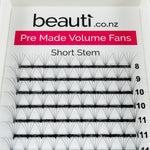 Eyelash Extension Supplies NZ 5D Premade Fan Short Stem - C Curl