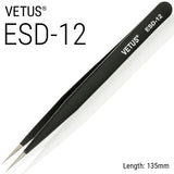 Vetus Tweezers for Eyelash Extensions NZ ESD-12